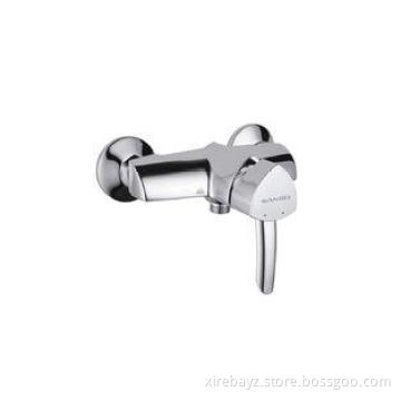 One Handle Brass Shower Mixer Taps Chrome Finish Triangle B